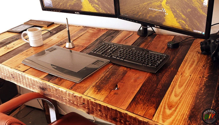 DIY โต๊ะทำงานจากไม้พาเลท เป็นอีกหนึ่งทางเลือกที่น่าสนใจ samartdiy